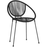  3-dijelni vrtni blagovaonski set crni Crna Dužina stola 80 cm | Shoptok.si