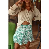 Fasardi Green chiffon mini skirt