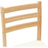  Trpezarijske stolice 2 kom. Čvrsto drvo od gume Prirodna Smeđa 40 x 47,5 x 99,5 cm | Shoptok.si