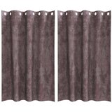  Baršunaste zavjese sa zavjesama 2 pcs Smeđa 175 x 140 cm Baršun | shoptok.hr