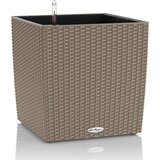 LECHUZA Okrasni lonec CUBE Cottage 50 kompletni set - peščeno rjava | Shoptok.si