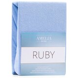 AmeliaHome Plahta s gumom Ruby 80-90x200 cm, plava | shoptok.hr