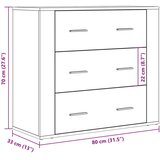  Komoda boja hrasta artisan 80 x 33 x 70 cm konstruirano drvo | shoptok.hr
