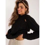 Fashion Hunters Black sweater with cutouts