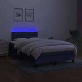  Box spring postelja z vzmetnico LED modra 120x200 cm blago, (20901856) | Shoptok.si