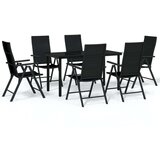  7-dijelni vrtni blagovaonski set crni | shoptok.hr