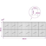  Gabion s žicom debljine 5 mm i mrežom 10x10 cm 300x10x100 cm | shoptok.hr