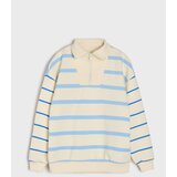 Sinsay Pamučna half-zip dukserica s prugama | shoptok.hr
