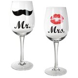  Kozarci za vino Mr in Mrs u