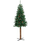  Tanko božićno drvce s pravim drvom i šiškama zeleno 180 cm PVC | Eponuda.ba