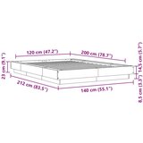  Okvir kreveta boja hrasta 120x200 cm od konstruiranog drva | shoptok.hr