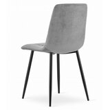 KARA stolica - svijetlo sivi baršun / crne noge x 4 | shoptok.hr