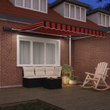  Skrovita tenda narančasta i smeđa 300 x 250 cm tkanina | Eponuda.com