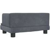 Dječja fotelja tamnosiva 60 x 40 x 30 cm baršunasta | shoptok.hr