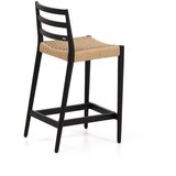 Kave Home Crna/u prirodnoj boji barska stolica od punog hrasta (visine sjedala 65 cm) Analy – | shoptok.hr