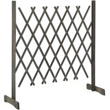  Vrtna rešetkasta ograda siva 120 x 90 cm od masivne jelovine | Eponuda.com