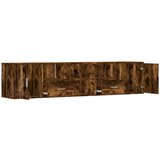 vidaXL Kotna omarica dimljeni hrast 200x40x45 cm inženirski les | Shoptok.si