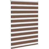 Zebra zavjesa smeđa 105x100 cm širina tkanine 100,9 cm poliester | Shoptok.si