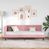 Kutni okvir kreveta Ružičasta 80 cm x 200 cm Baršun | shoptok.hr