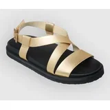 Zaho Crossed Sandals champagne