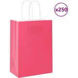 Papirnate vrećice 250 kom s ručkama ružičaste 15x8x21 cm | shoptok.hr