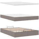 vidaXL otomanski okvir kreveta s madraca smeđesivi 140x200cm tkanine | shoptok.hr