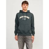 Jack & Jones Sweater majica 'JORBRONX' kraljevski zelena / vuneno bijela | shoptok.hr