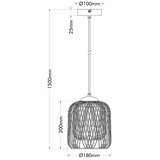 Globo 15965H - Visilica na sajli DICHTI 1xE27/40W/230V, prečnik 18 cm | Eponuda.com