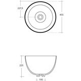 Sapho Bel keramičen okrogel umivalnik ø 45,5 cm Dome – | Shoptok.si