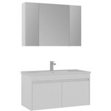 Hanah home Kupatilski ormarić sa umivaonikom i ogledalom (2 komada) Side 100 v3 637 | Eponuda.com