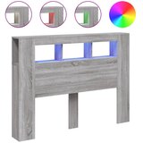  LED uzglavlje boja hrasta 140x18,5x103,5 cm konstruirano drvo | shoptok.hr