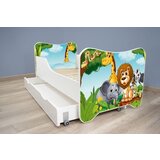 Krevet sa fiokom za dečiju sobu sa dušekom 140X70Cm Happy Kitty + Fioka Africa | ePonuda.com