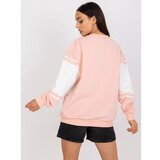 Fashion Hunters Peach oversized sweatshirt without a hood Cene