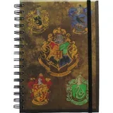 HARRY POTTER HOGWARST CREST & FOUR HOUSES A5 NOTEBOOK