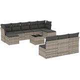Maison Chic Seti vrtnega pohištva - Vrtna garnitura - Vrtni pohištvo set 11-delna z blazinami sv. siv poli ratan, (21815065) | Shoptok.si