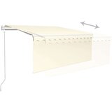 vidaXL Avtomatsko zložljiva tenda s senčilom 3,5x2,5 m krem | Shoptok.si