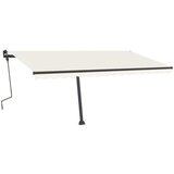  Ročno zložljiva tenda z LED lučkami 450x300 cm krem, (20729027) | Shoptok.si