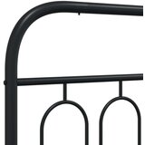 vidaXL Kovinski posteljni okvir z vzglavjem črn 75x190 cm | Shoptok.si