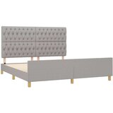 Posteljni okvir z vzglavjem svetlo siv 180x200 cm blago, (20788094) | Shoptok.si