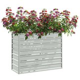 vidaXL Visoka greda 100x40x77 cm pocinkano jeklo srebrna | Shoptok.si
