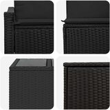  Set sofe 8 kom. Crna Poli Rattan i čelik | shoptok.hr