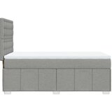 vidaXL Box spring postelja z vzmetnico svetlo siva 90x190 cm blago | Shoptok.si