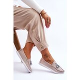 EVENTO Women's Openwork Leather Loafers Light Pink Lanzarot | Shoptok.si