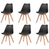  Jedilni stoli 6 kosov črna plastika, (20700781) Cene
