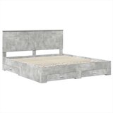 Okvir za krevet s uzglavljem Betonski sivi 200 x 200 cm | shoptok.hr