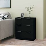  Komoda crna 60 x 30 x 70 cm od konstruiranog drva Cijene