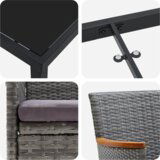 vidaXL Set od 5 komada za vrtne obroke - Sivi poliratan | shoptok.hr