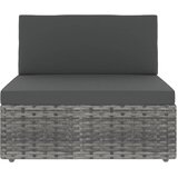  Modularni dvosjed od poliratana sivi | shoptok.hr