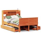  Krevet s regalom za knjige bez madraca 135 x 190 cm od borovine | shoptok.hr