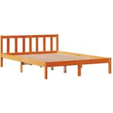  Okvir kreveta s uzglavljem voštano smeđi 120x190 cm od borovine | shoptok.hr